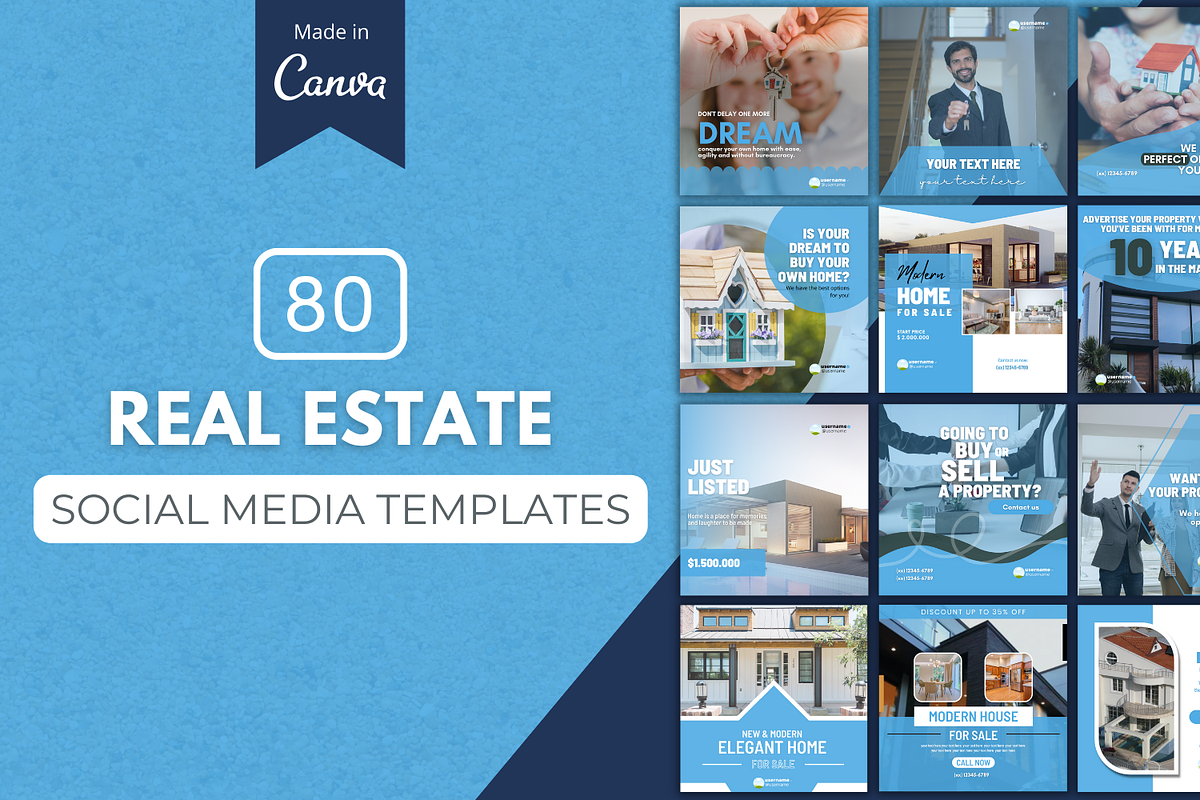 3 in 1 Real Estate Canva Bundle, a Social Media Template by Canvagator (Photo 2 of 7)