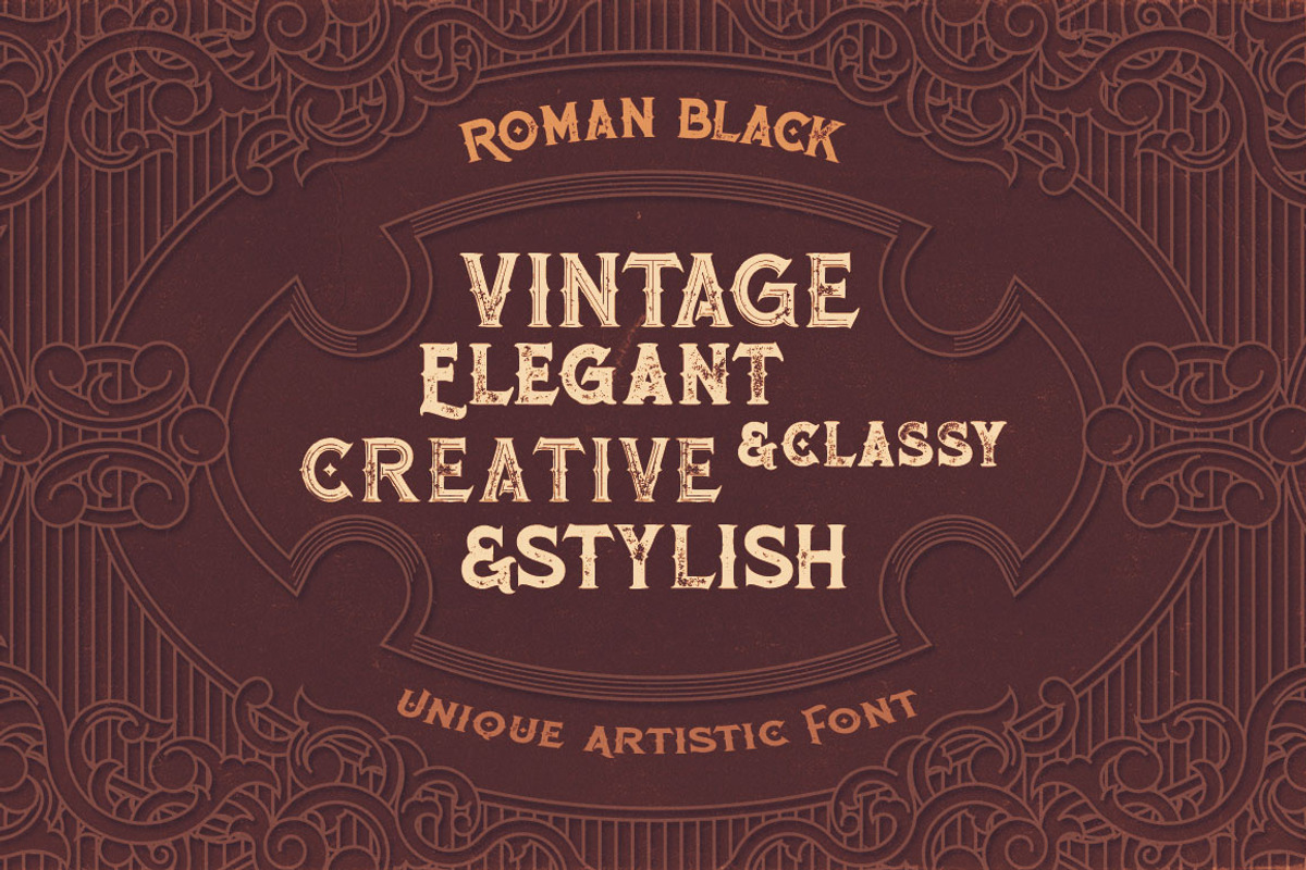 Roman Black - 8 Display Fonts preview 6