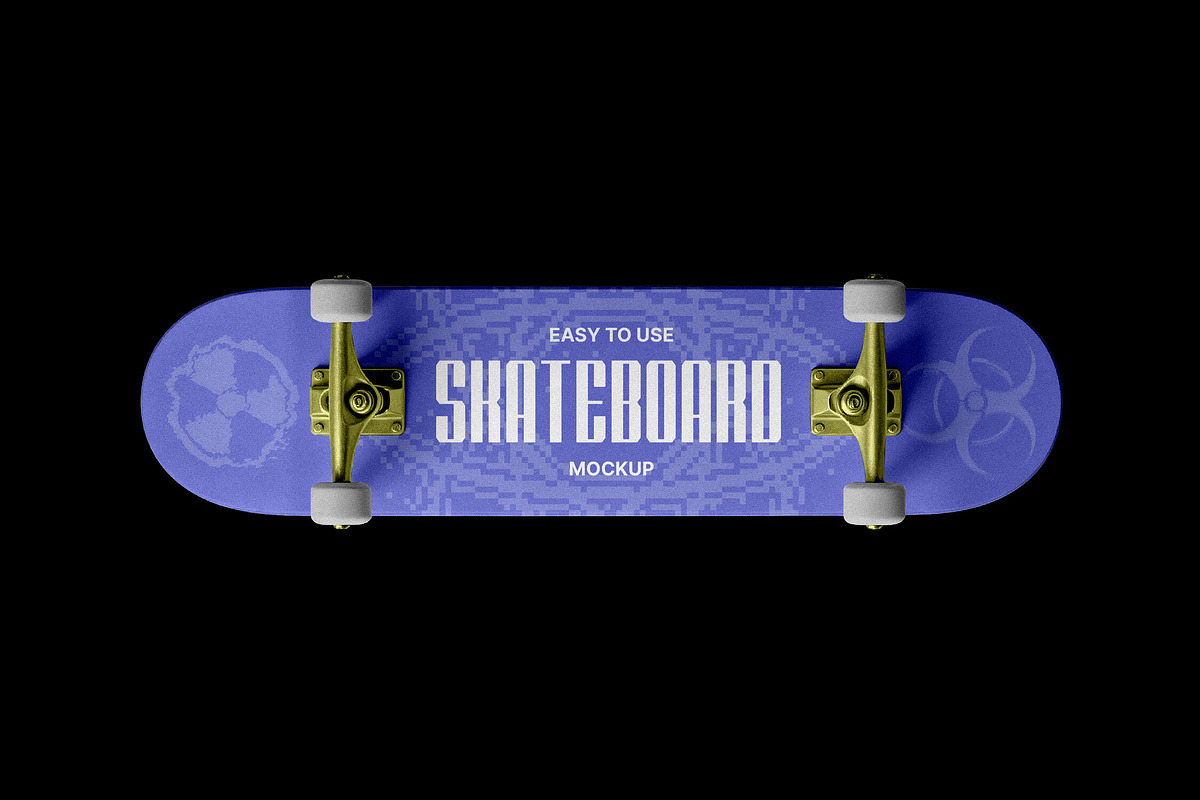 Skateboard Mockup with Wheels, a Product Mockup by Design Squad (Photo 1 of 4)