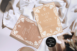 Save The Date & Wedding Invitation