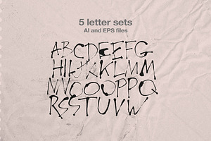 Scribbles 560 Lines, Letter Sets