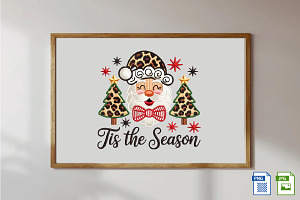 Leopard Santa Season PNG