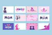 Mothers day background vector set, a Seasonal Illustration by foxndeer (Thumbnail 4 of 4)