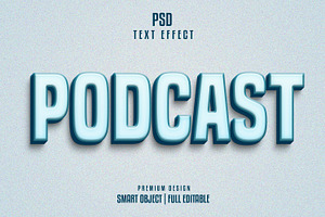 Podcast 3d Text Effect