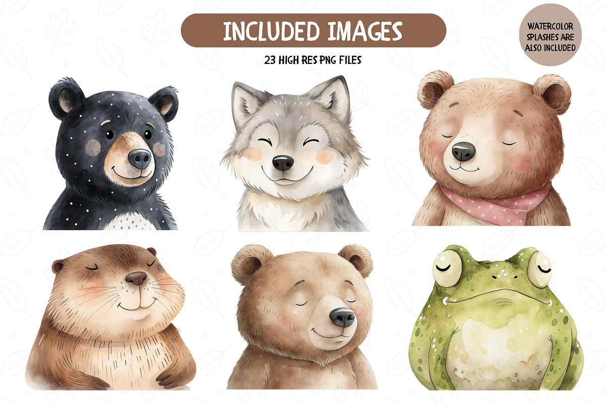 Woodland Animal Portraits Clipart, an Animal Illustration by TatiMockup (Photo 4 of 5)