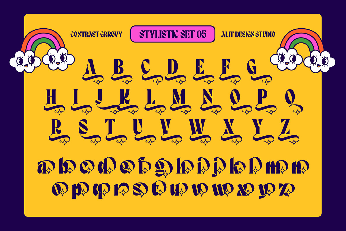 Contrast Groovy Typeface, a Serif Font by alit design (Photo 10 of 20)