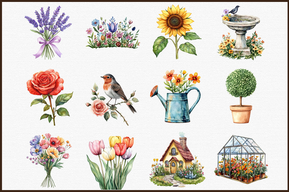 English Garden Huge Collection PNG J, an Illustration by Sublimation Artist (Photo 3 of 6)