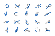 Isometric Arrow Icons, an Outline Icon by vekstok (Thumbnail 3 of 3)