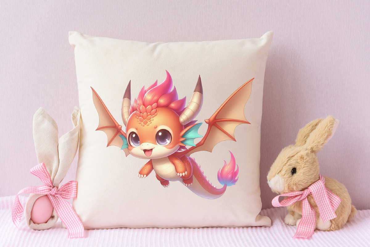 Cute Baby Dragon Clipart, an Animal Illustration by RobertsArt (Photo 7 of 7)