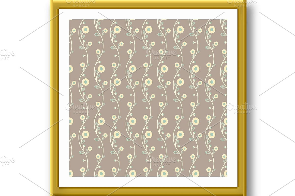 Floral Seamless Vector Pattern, a Decorative Illustration by FineArtStudio (Photo 3 of 3)