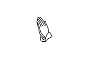 Minimalist Praying Hands Logo, a Branding & Logo Template by Luxury Logos (Thumbnail 2 of 4)