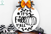 Fall Round Door hanger SVG Bundle, a Graphic by Designer302 (Thumbnail 16 of 23)