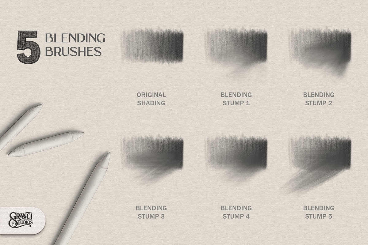Graphite Pencils Procreate Brushes, a Brush Add-On by GRANCI STUDIOS (Photo 6 of 9)