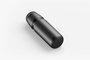 Black Plastic Sport Bottle 3D Model