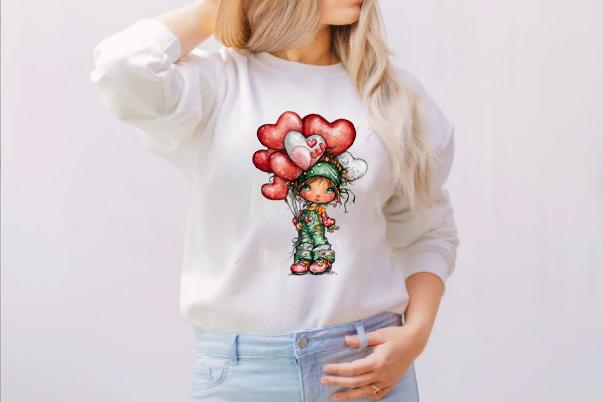 Quirky Valentine Girl Clipart Bundl, an Illustration by SVGArt (Photo 6 of 8)