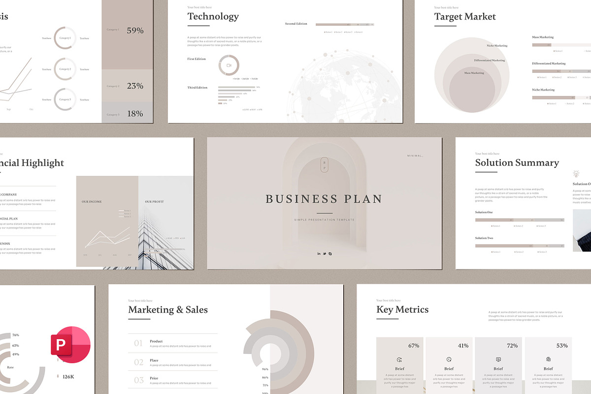 Business Plan Powerpoint Template, a Presentation Template by SlideCo (Photo 1 of 16)