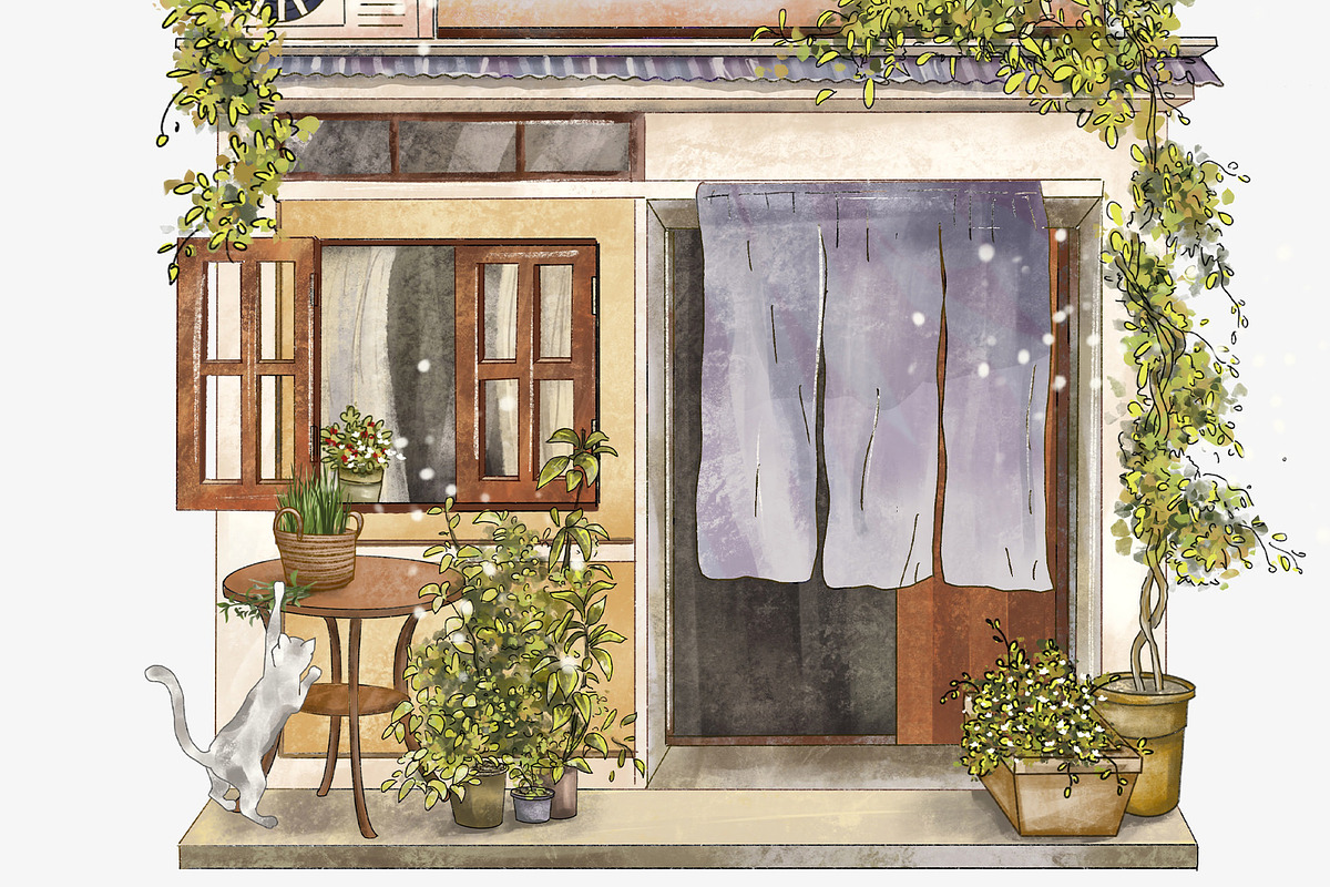 Photoshop Sketch Japanese Houses, a Brush Add-On by MISTstudioDesign (Photo 5 of 10)
