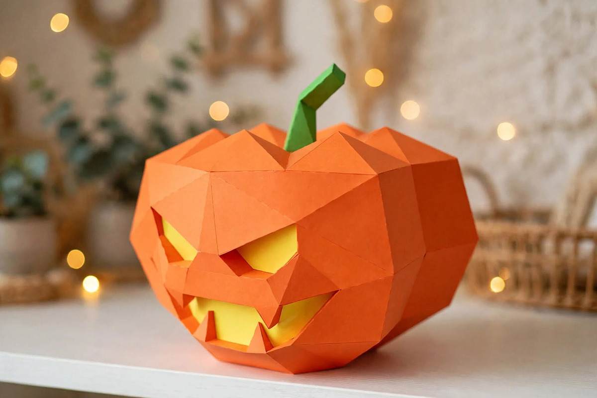Halloween Pumpkin - 3d papercraft, a Card Template by PAPER amaze (Photo 6 of 7)
