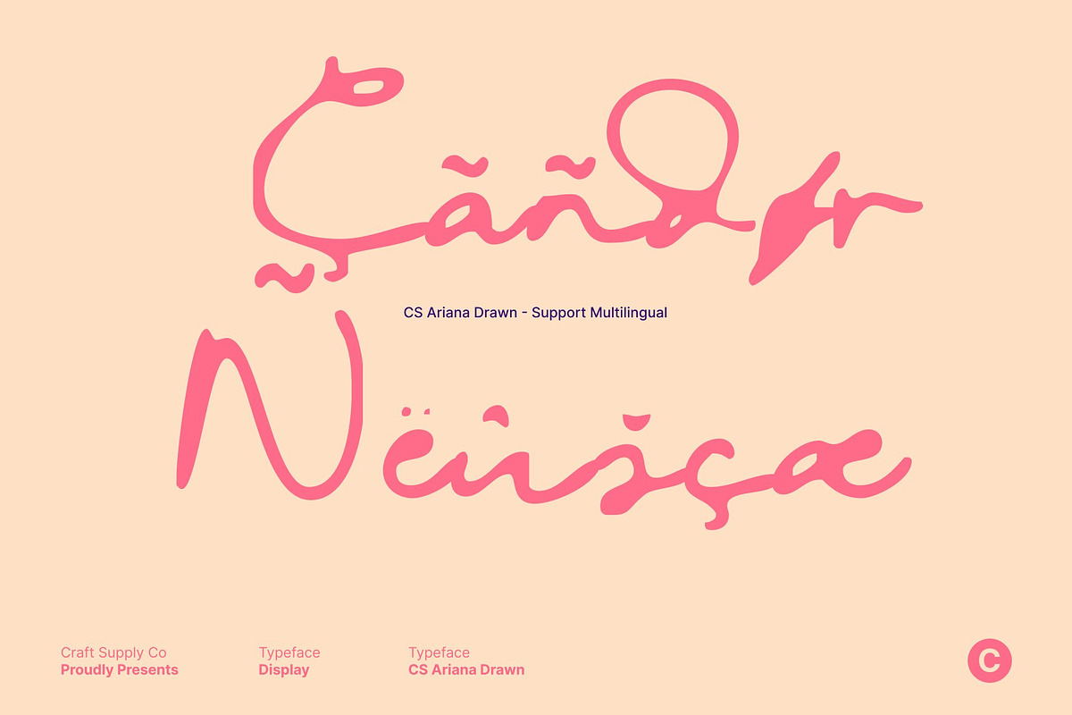 CS Ariana Drawn, a Script Font by Craft Supply Co. (Photo 7 of 8)