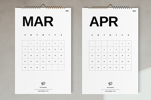 Wall Calendar 2021 Template