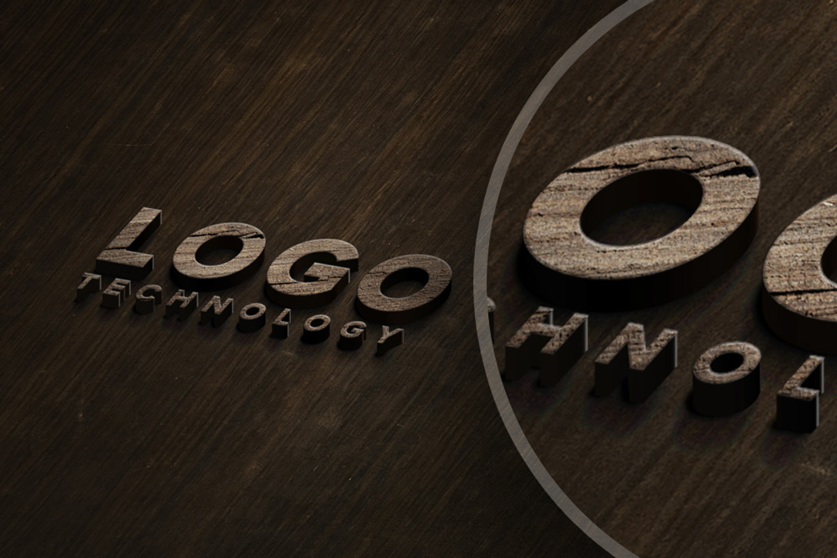 Wooden logo Mock-up, a Product Mockup by shaman (Photo 3 of 5)