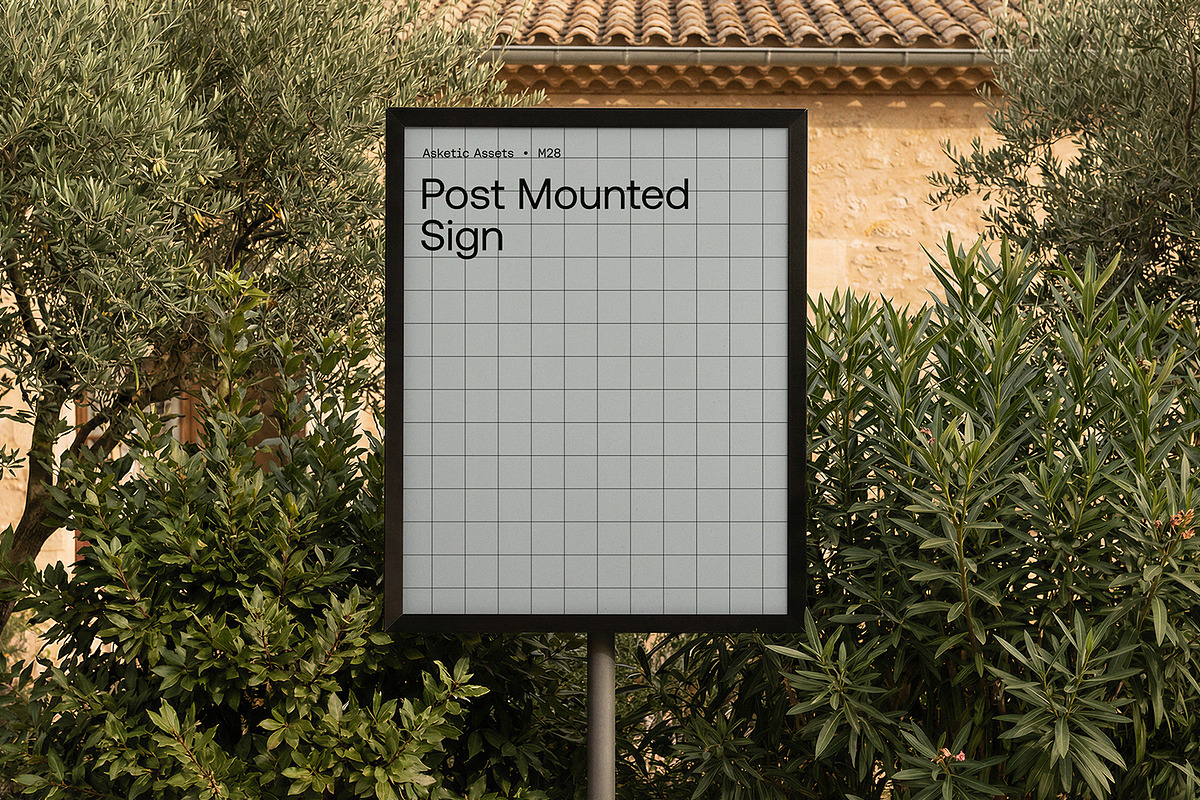 Street Sign M28, an Advertising Mockup by Asketic (Photo 2 of 2)