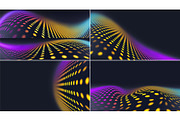 12 Dark Futuristic Dot Backgrounds, a Background Graphic by BazziBa♥ (Thumbnail 3 of 4)