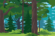 European forest nature landscape, an Illustration by Oceloti (Thumbnail 2 of 3)