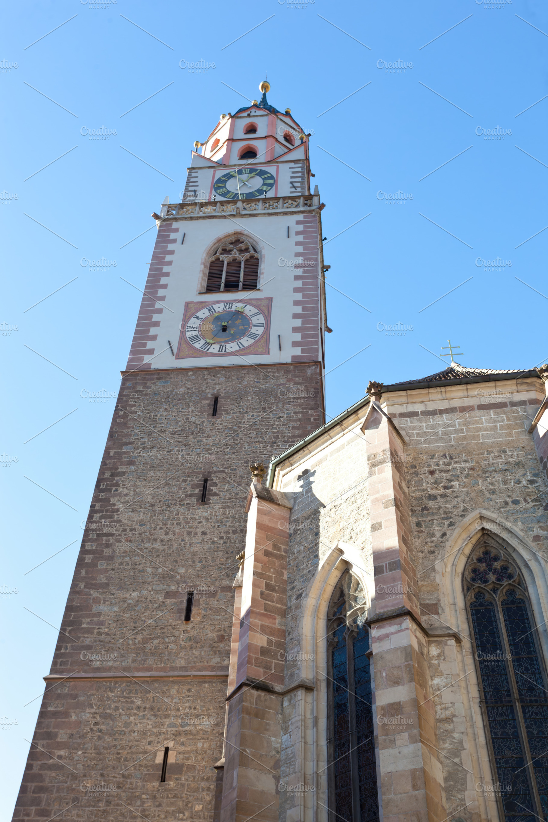 Church tower reaching for the sky on a sunny day, an Abstract Photo by Antonio Gravante Market