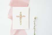 Watercolor Flowers & Greenery Cross, a Decorative Illustration by MayaNavits (Thumbnail 6 of 8)