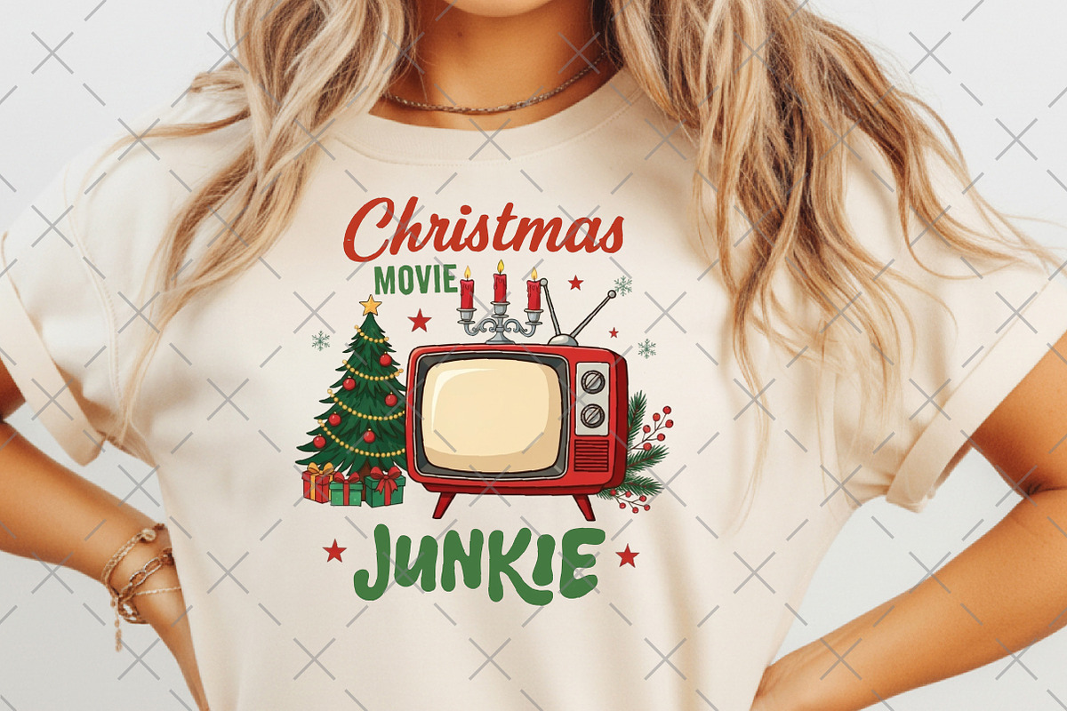 Christmas Movie Junkie Sublimation, an Illustration by Craft Nest (Photo 5 of 6)