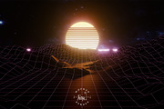 Cybernetic Synthwave Wallpaper, an Illustration by MockupRender (Thumbnail 1 of 2)