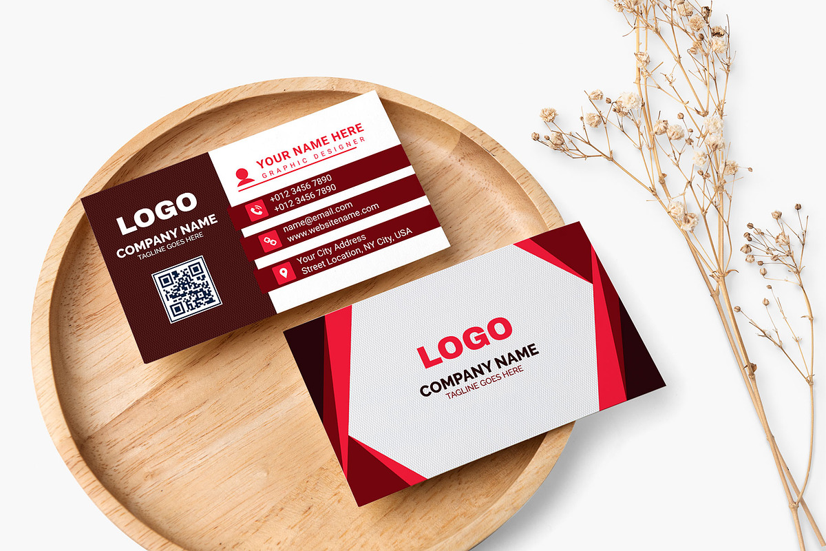 BM template with red & black, a Business Card Template by Vitoria's Collection (Photo 2 of 4)