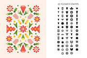 Geometric Flowers Procreate Brushes, a Brush Add-On by Pencil Twist (Thumbnail 3 of 10)