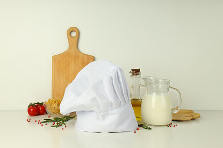 Composition with chef hat for concept of cooking, a Food & Drink Photo by AtlasStudio PRO
