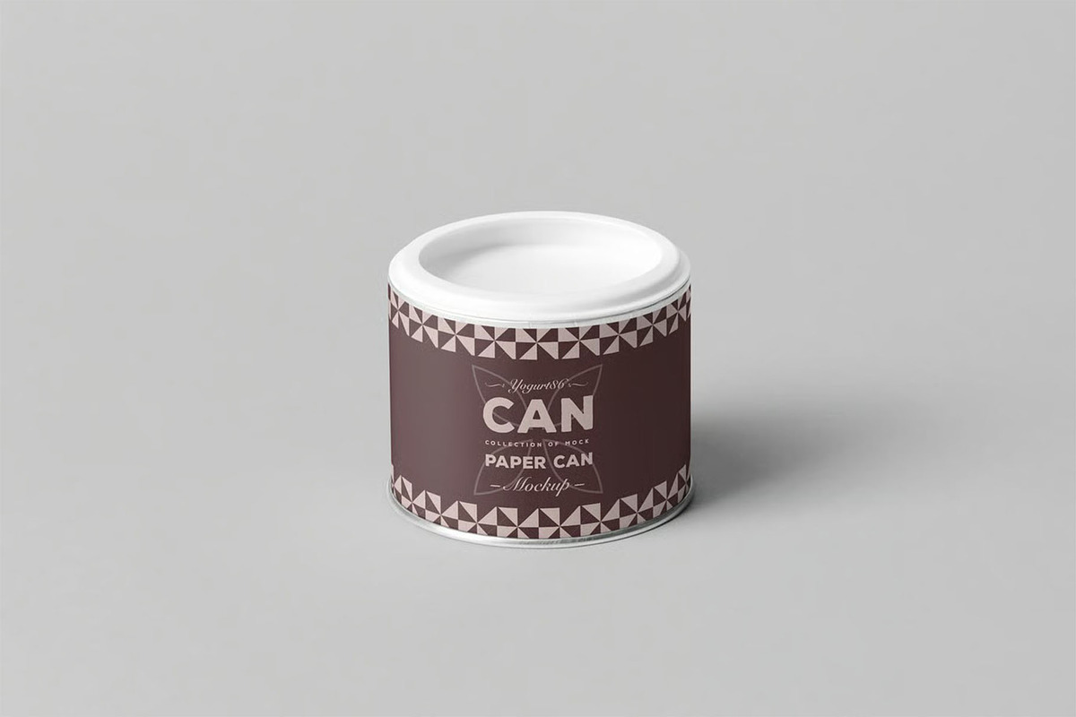 Paper Can Mock-up, a Cups & Container Mockup by zippypixelstudio (Photo 5 of 14)