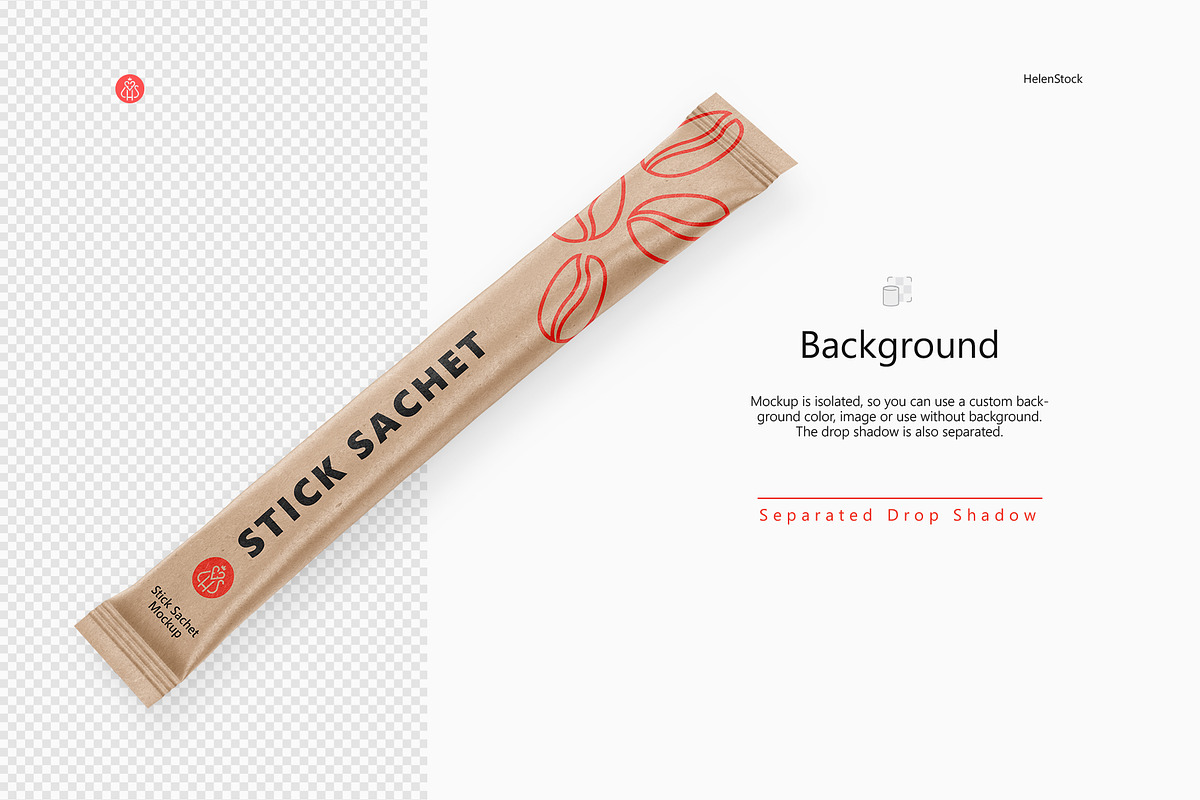 Stick Sachet Mockup – Half side View, a Packaging Mockup by HelenStock (Photo 6 of 9)
