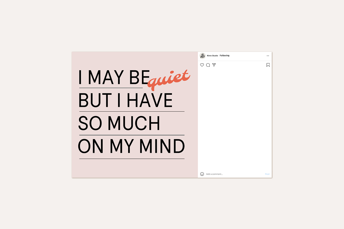 Quote Aesthetics CANVA PS, a Social Media Template by Kimo Studio (Photo 7 of 14)