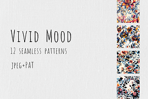 Vivid Mood - Floral Patterns, a Pattern Graphic by Art Sproot