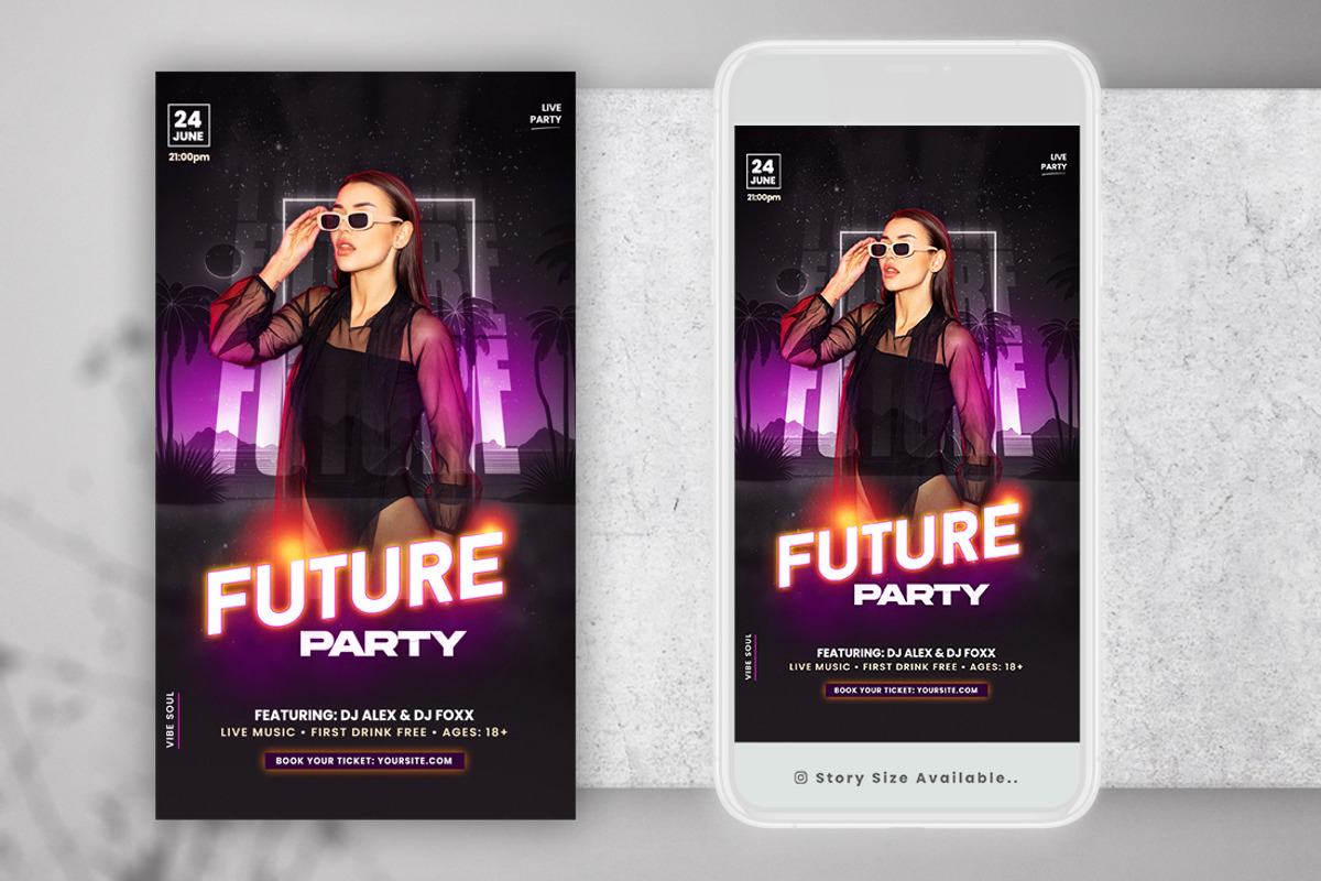 Event Music Party Instagram Flyer, a Social Media Template by PixelsDesign (Photo 2 of 2)