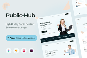 Public-Hub Landing Page UI KIT