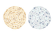 Antique stone circle mosaic pattern, a Texture Graphic by Elena Pimukova (Thumbnail 1 of 4)