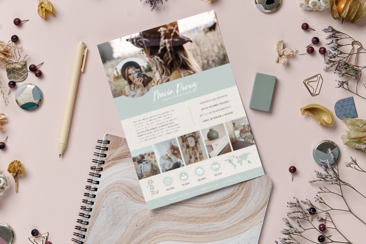 Photographer Media Kit Green Beige, a Resume Template by Golden Horizons Studio (Photo 7 of 9)