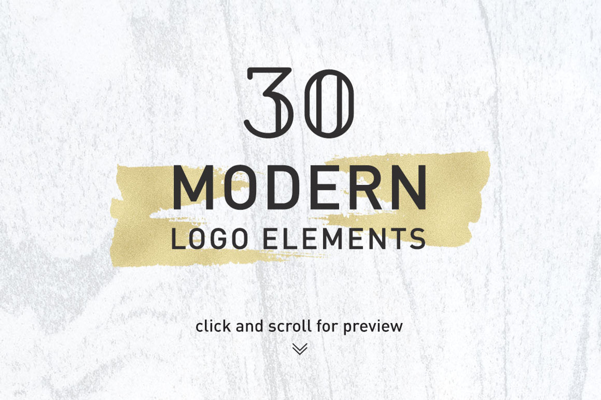 Modern logo elements + BONUS, a Branding & Logo Template by The Black & Art (Photo 2 of 10)