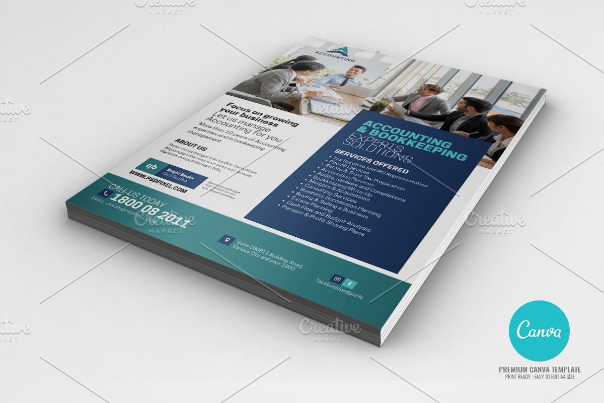 Bookkeeping and Accounting Services, a Flyer Template by PSDPixel (Photo 2 of 4)