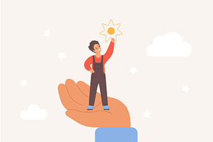 Parenting child talents ambitions, a Person Illustration by Lemberg Vector
