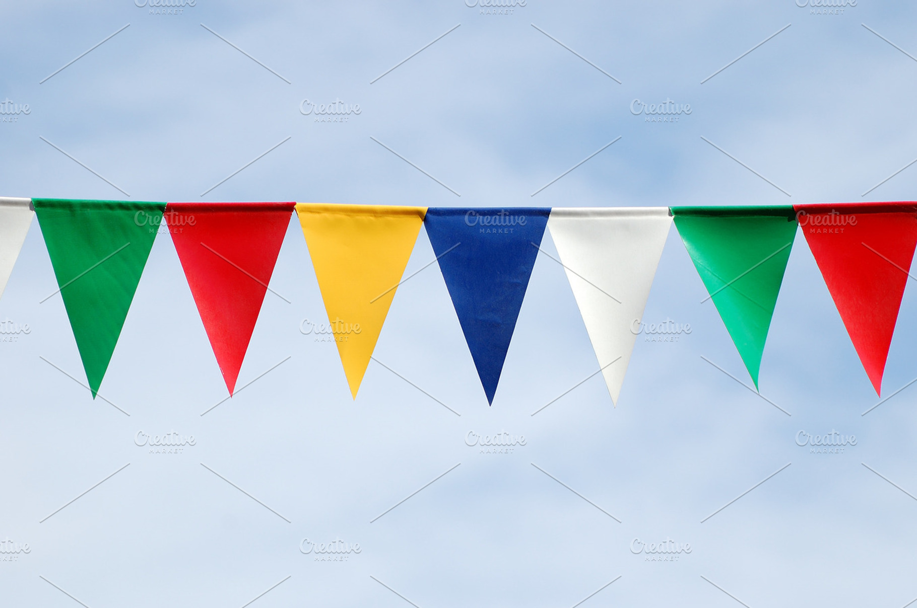 Colored Triangular Flags