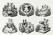 Mouse Wine and Cheese Graphics, a Decorative Illustration by DENIDigitalArtSudio (Thumbnail 4 of 5)