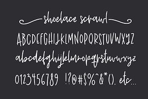 Shoelace Scrawl, A Handwriting Font