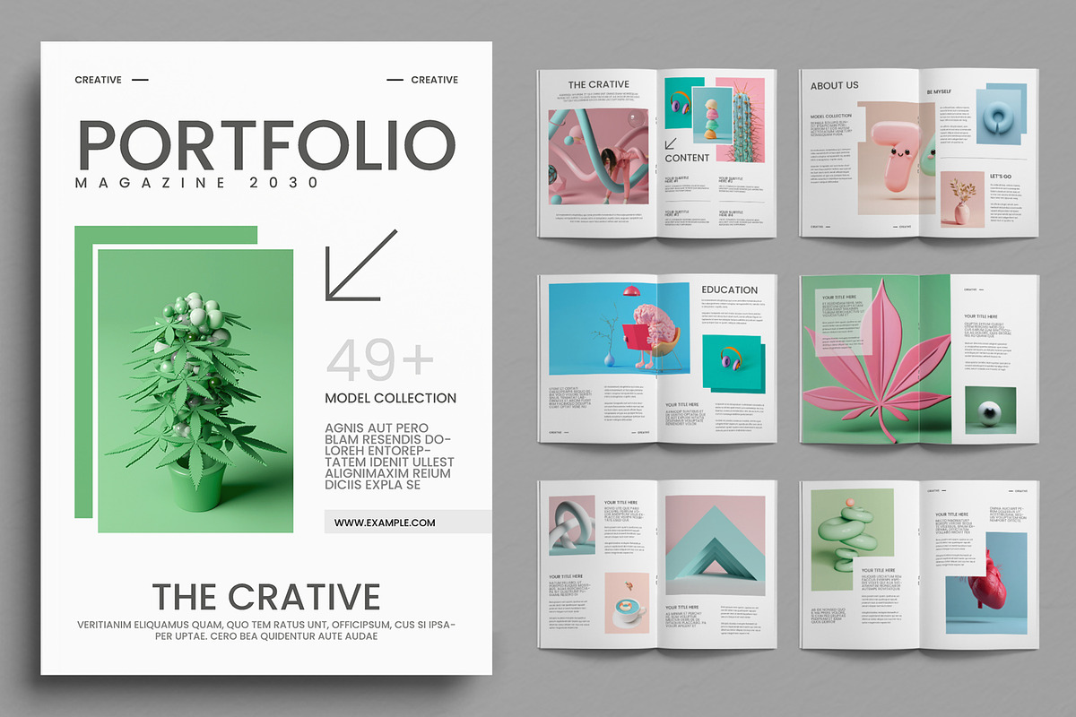 Green Portfolio Layout, a Brochure Template by ContestDesign (Photo 1 of 3)